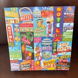 Galison Vintage Motel Sign puzzle.  500 pieces.